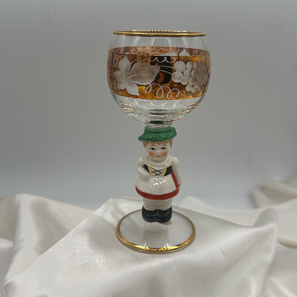 Goebel “Hummel” Wine Goblet. “Made in West Germany” sticker.